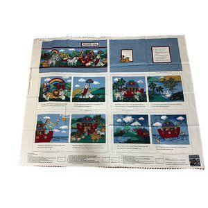Vintage Noah's Ark Soft Book Fabric Panels by VIP Cranston Cotton Fabric NEW